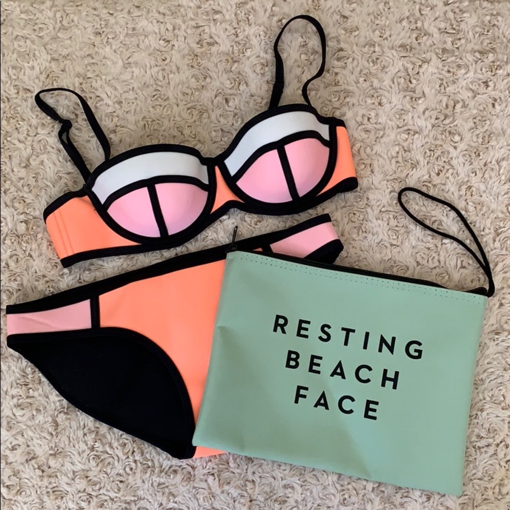 Triangl Poppy Bikini in Peach Soda with Free Bag!